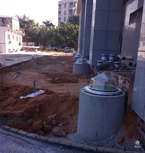 室外鉆石形采光裝置應用圖